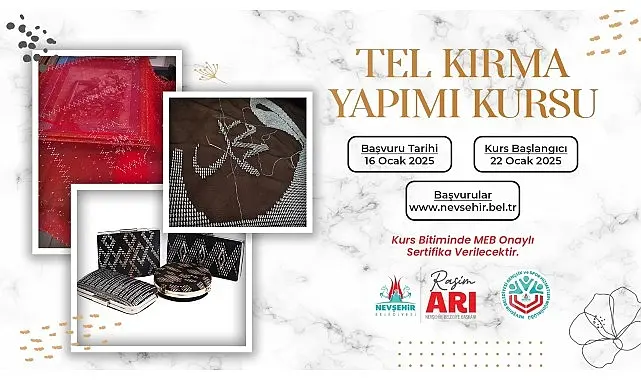Nevşehir Belediyesi Gençlik ve Spor Hizmetleri Müdürlüğü KAPEM bünyesinde “Tel