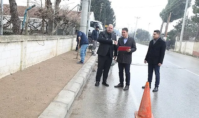 Menderes Belediye Başkanı İlkay Çiçek, yapılan çalışmaları yerinde inceledi. Menderes