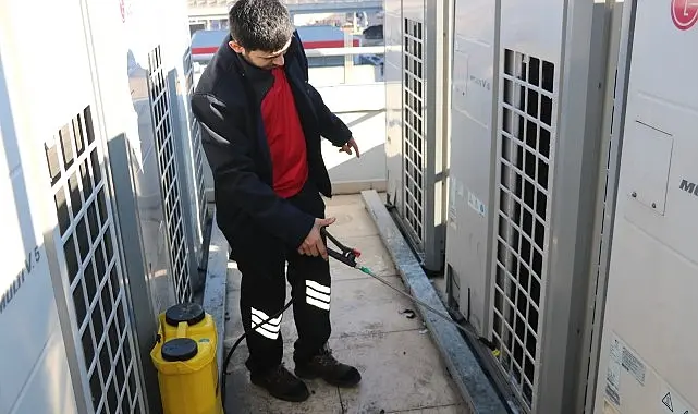 Kocaeli Büyükşehir Belediyesi, tesislerde yer alan iklimlendirme cihazlarının bakım ve