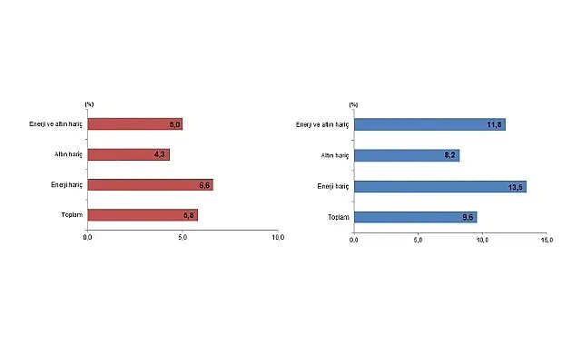 Ocak ayında enerji ürünleri ve altın hariç ihracat %5,0, ithalat